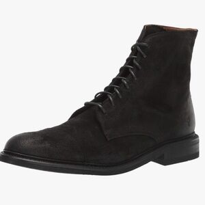 Frye Black Suede Seth cap toe Boots Size 10D  ( Men's )